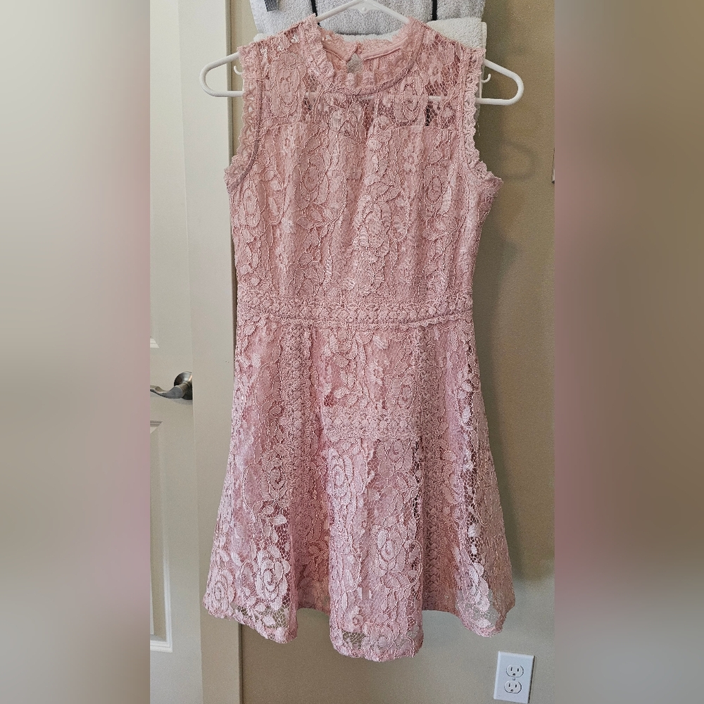 Knitworks Blush Lace Formal Dress